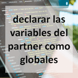 Tips - declarar las variables del partner como globales